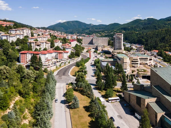 Bulgaristan 'ın Smolyan kentinin şaşırtıcı hava manzarası