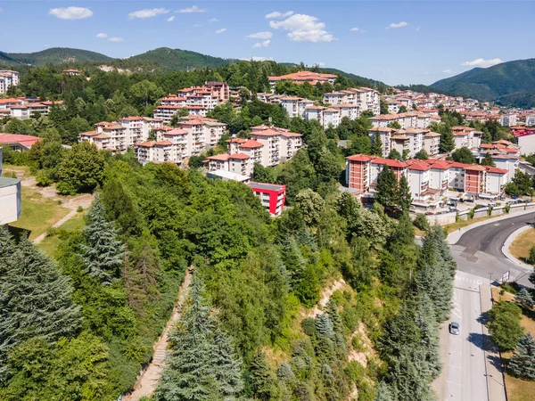 Bulgaristan 'ın Smolyan kentinin şaşırtıcı hava manzarası