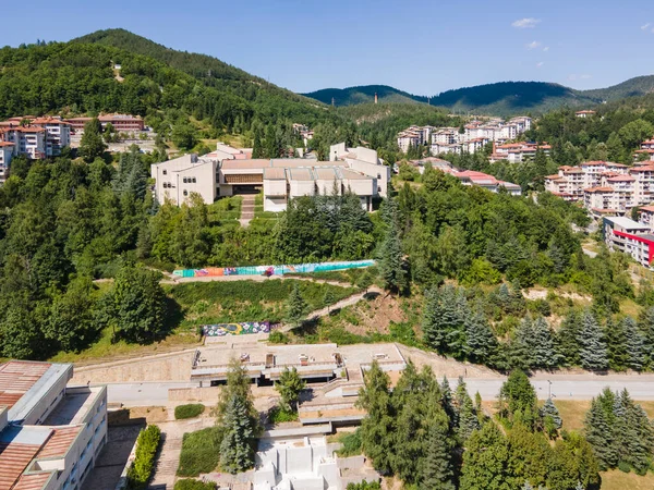 Bulgaristan 'ın Smolyan kentinin şaşırtıcı hava manzarası