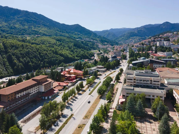 Bulgaristan 'ın Smolyan kentinin şaşırtıcı hava manzarası