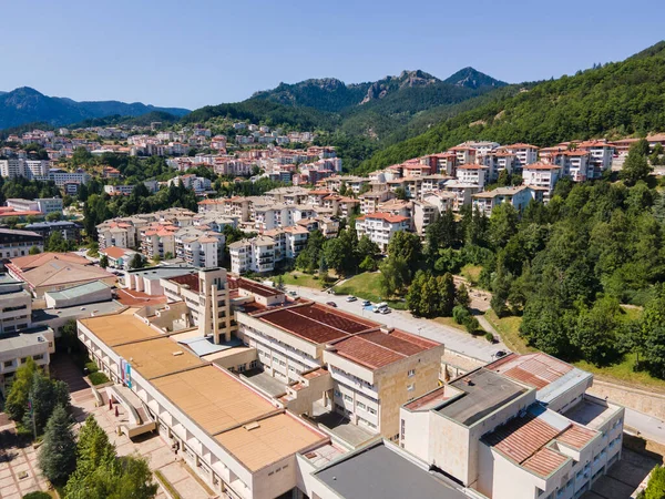 Bulgaristan 'ın Smolyan kentinin şaşırtıcı hava manzarası