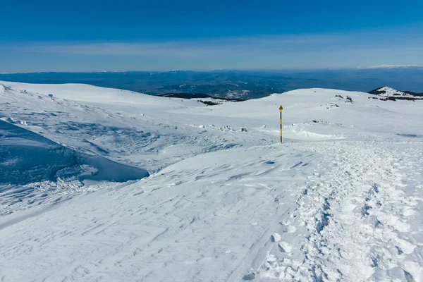 Зимовий Вид Гору Вітоша Поблизу Вершини Черні Вра Софія Сіті — стокове фото