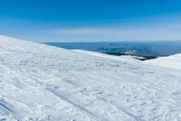 Winter Uitzicht Vitosha Mountain Buurt Cherni Vrah Piek Sofia City — Stockfoto