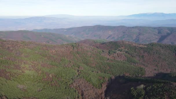 Luftaufnahme Des Osogovo Gebirges Kyustendil Gebiet Bulgarien — Stockvideo