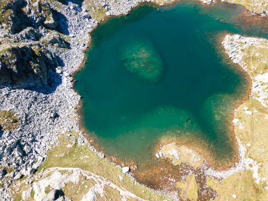 Bulgaristan 'ın Malyovitsa zirvesi yakınlarındaki Rila Dağı' nın şaşırtıcı hava manzarası