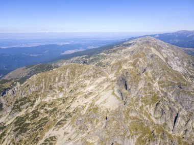 Bulgaristan 'ın Malyovitsa zirvesi yakınlarındaki Rila Dağı' nın şaşırtıcı hava manzarası
