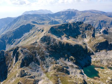 Bulgaristan 'ın Malyovitsa zirvesi yakınlarındaki Rila Dağı' nın şaşırtıcı hava manzarası