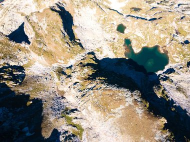 Bulgaristan 'ın Malyovitsa zirvesi yakınlarındaki Rila Dağı' nın şaşırtıcı hava manzarası