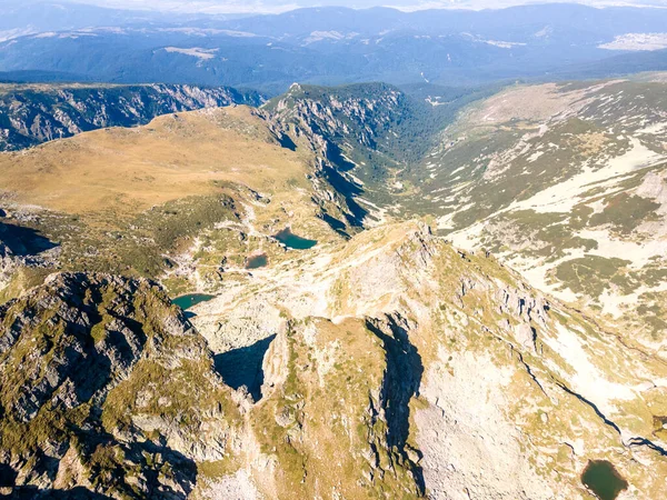 Amazing Aerial View Rila Mountain Malyovitsa Peak Bulgaria — Stok Foto