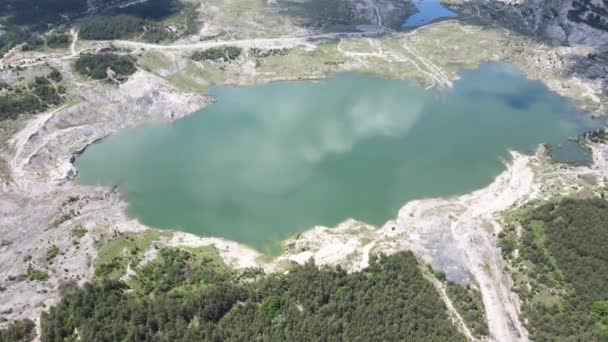 Luftaufnahme Der Grube Chukurovo Auf Dem Lozenska Gebirge Gebiet Sofia — Stockvideo