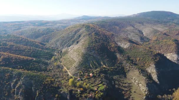 Вид Згори Ущелину Змен Кюстендильській Області Болгарія — стокове відео