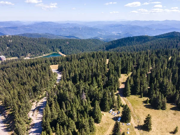 Aerial View Rhodope Mountains Resort Pamporovo Smolyan Region Bulgaria — Stok fotoğraf