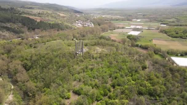 Letecký Pohled Pevnost Bulharského Cara Samuela Poblíž Vesnice Kliuch Region — Stock video