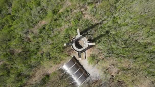 Luftaufnahme Der Festung Des Bulgarischen Zaren Samuel Der Nähe Des — Stockvideo