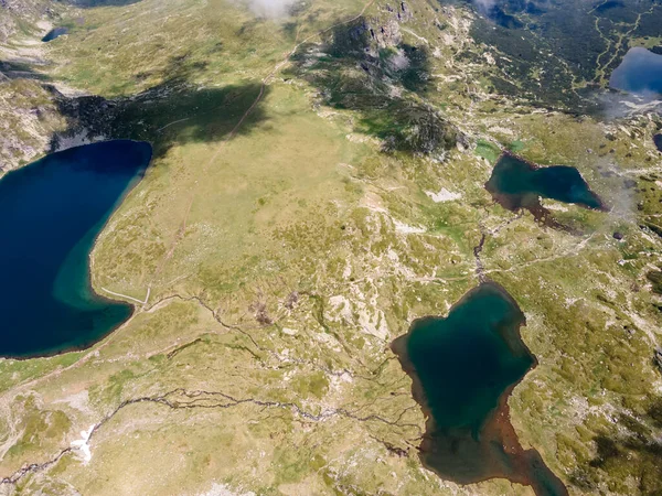 Luftaufnahme Der Sieben Rila Seen Rila Gebirge Kyustendil Gebiet Bulgarien — Stockfoto