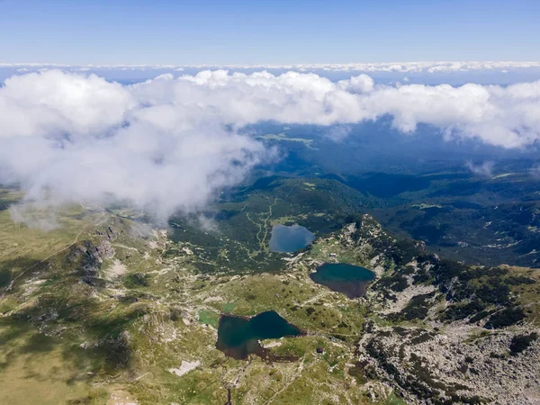 Luftaufnahme Der Sieben Rila Seen Rila Gebirge Kyustendil Gebiet Bulgarien — Stockfoto