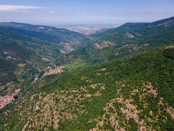 Erstaunliches Luftpanorama Der Rhodopen Der Nähe Des Gipfels Der Roten — Stockfoto