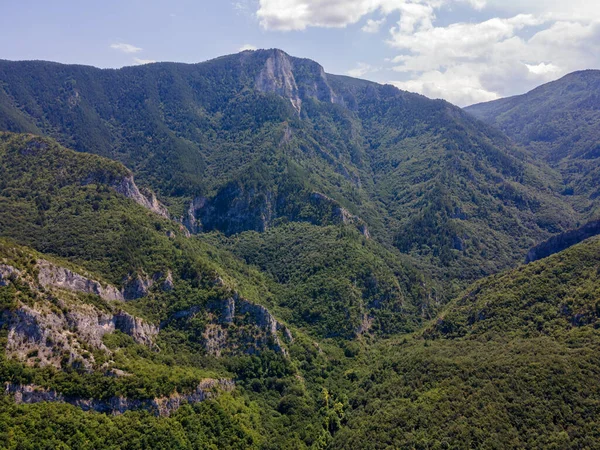 Amazing Aerial Panorama Rhodope Mountains Red Wall Peak Plovdiv Region — 图库照片