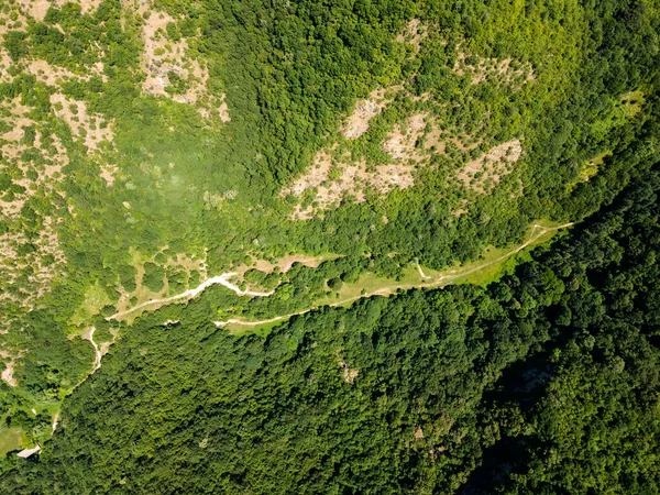 Increíble Panorama Aéreo Las Montañas Rhodope Cerca Del Pico Muralla — Foto de Stock