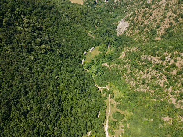 Amazing Aerial Panorama Rhodope Mountains Red Wall Peak Plovdiv Region — Φωτογραφία Αρχείου