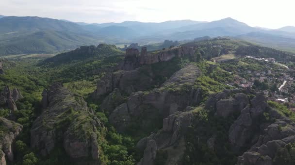 Flygfoto Över Belogradchik Rocks Vidin Region Bulgarien — Stockvideo