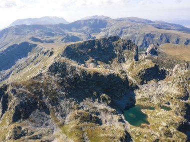 Bulgaristan 'ın Malyovitsa zirvesi yakınlarındaki Rila Dağı' nın şaşırtıcı hava manzarası