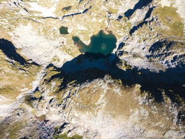 Bulgaristan 'ın Malyovitsa zirvesi yakınlarındaki Rila Dağı' nın şaşırtıcı hava manzarası