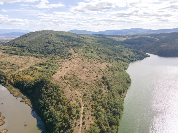 Atemberaubende Luftaufnahme Des Pchelina Stausees Region Pernik Bulgarien — Stockfoto