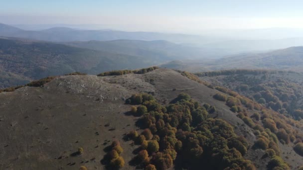 Fantastisk Höst Landskap Erul Berg Nära Golemi Topp Pernikregionen Bulgarien — Stockvideo