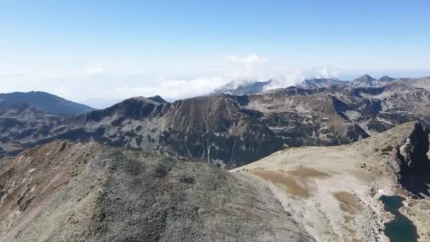 Úžasný Letecký Pohled Horu Pirin Poblíž Polezhan Peak Bulharsko — Stock video