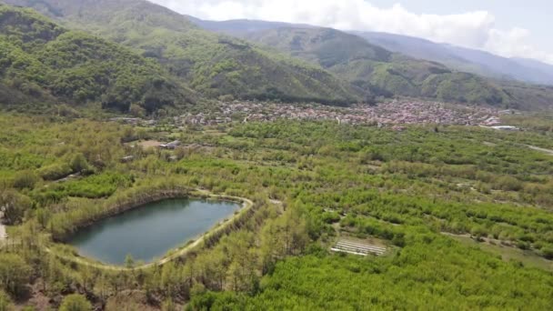 保加利亚Blagoevgrad地区Petrich山谷令人惊叹的空中景观 — 图库视频影像