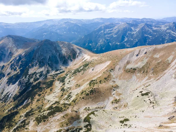 Amazing Aerial View Rila Mountain Musala Peak Bulgaria — Stok Foto