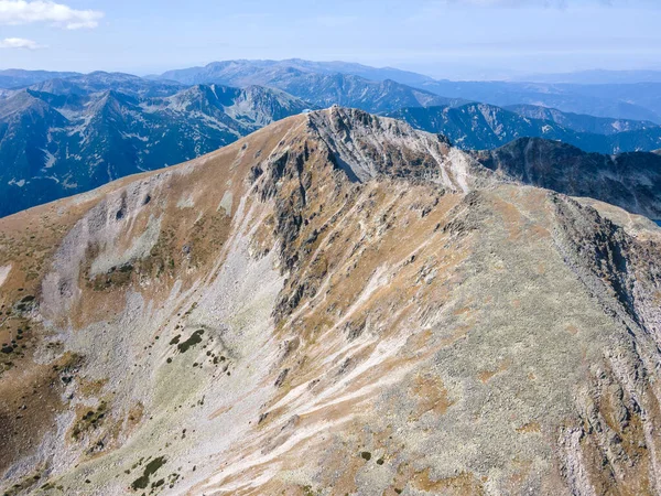 Amazing Aerial View Rila Mountain Musala Peak Bulgaria — Stok Foto