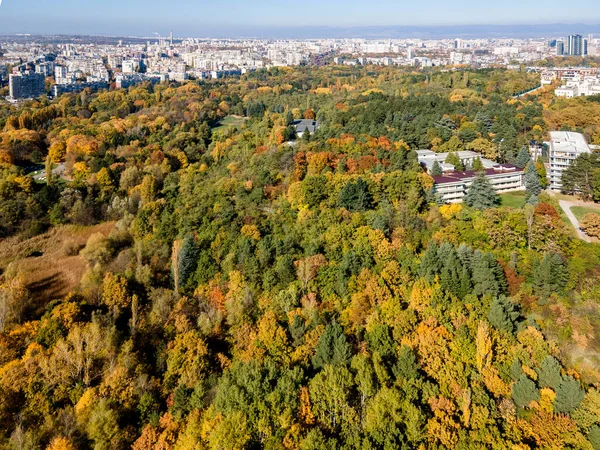 Vista Aérea Surpreendente Outono South Park Cidade Sofia Bulgária — Fotografia de Stock