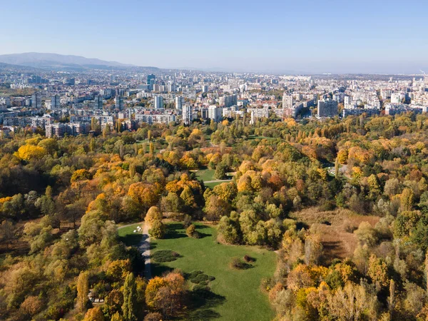 Vista Aérea Surpreendente Outono South Park Cidade Sofia Bulgária — Fotografia de Stock