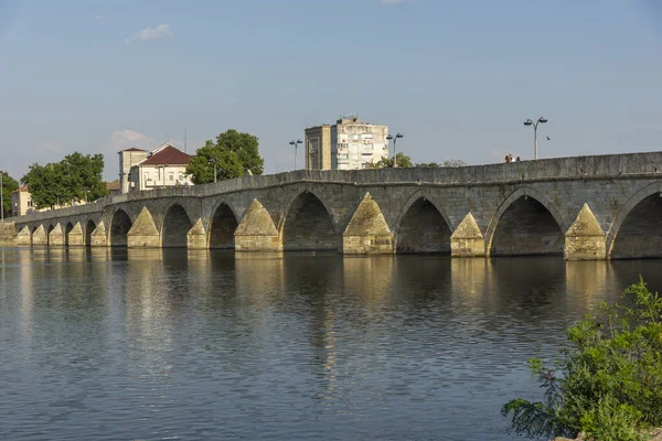 Мост Мустафы Паши Старый Мост Через Реку Марицу Городе Свиленград — стоковое фото