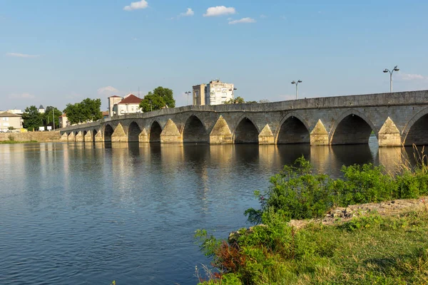 Мост Мустафы Паши Старый Мост Через Реку Марицу Городе Свиленград — стоковое фото