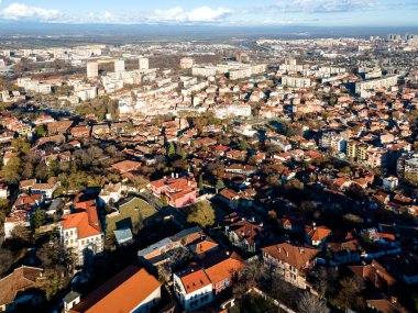 Bulgaristan 'ın Filibe kentinin şaşırtıcı hava manzarası