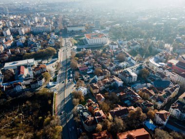 Bulgaristan 'ın Filibe kentinin şaşırtıcı hava manzarası