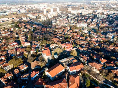 Bulgaristan 'ın Filibe kentinin şaşırtıcı hava manzarası