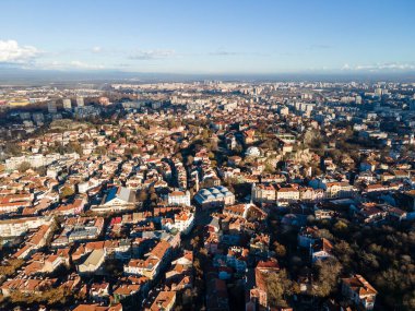 Bulgaristan 'ın Filibe kentinin şaşırtıcı hava manzarası