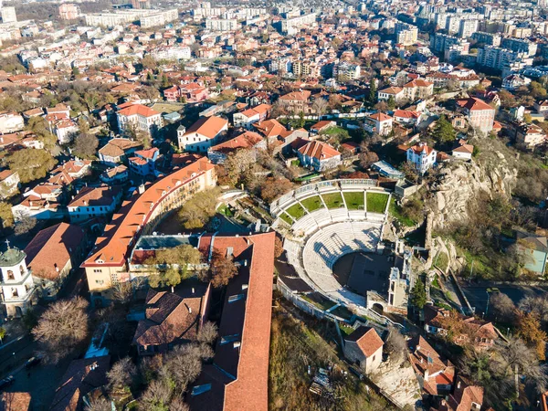 Amazing Aerial View City Plovdiv Bulgaria — Stock Photo, Image