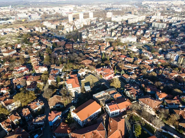 Vista Aérea Surpreendente Cidade Plovdiv Bulgária — Fotografia de Stock