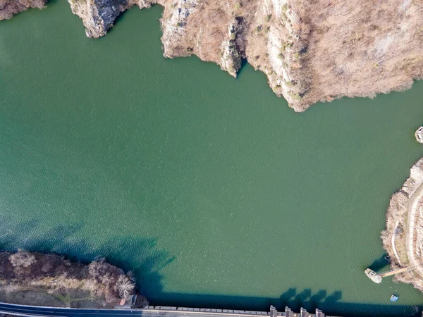 Légi Kilátás Gát Krichim Reservoir Rhodopes Mountain Plovdiv Régió Bulgária — Stock Fotó