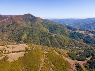 Ochindol, Vratsa bölgesi, Balkan Dağları, Bulgaristan yakınlarındaki Iskar Nehri Boğazı 'nın hava manzarası