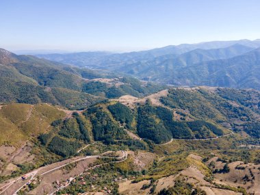 Ochindol, Vratsa bölgesi, Balkan Dağları, Bulgaristan yakınlarındaki Iskar Nehri Boğazı 'nın hava manzarası