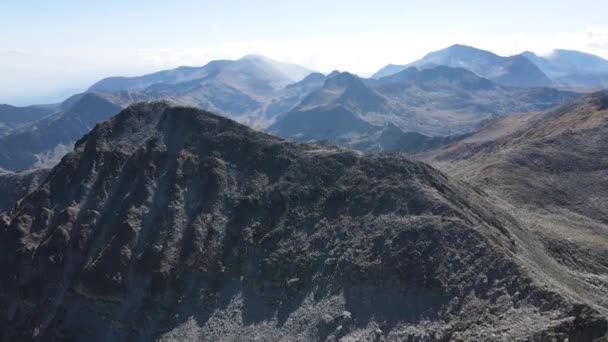 Úžasný Letecký Pohled Horu Pirin Poblíž Polezhan Peak Bulharsko — Stock video