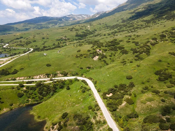 Increíble Vista Aérea Montaña Rila Cerca Presa Belmeken Bulgaria —  Fotos de Stock