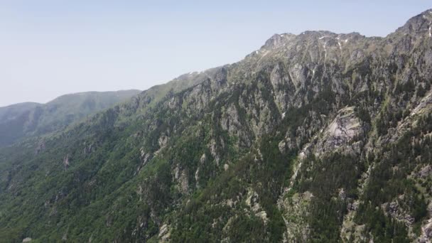 Vista Aérea Montaña Rila Cerca Kirilova Polyana Prado Cyril Región — Vídeos de Stock