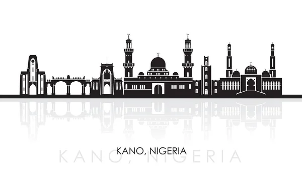 Панорама Міста Кано Нігерія Векторна Ілюстрація — стоковий вектор